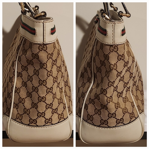 GUCCI GG Canvas and Leather Snap Tote - Picture 7 of 16